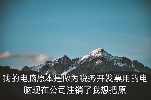 我的電腦原本是做為稅務(wù)開(kāi)發(fā)票用的電腦現(xiàn)在公司注銷了我想把原