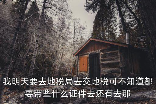 地稅大廳繳款需要什么，我公司是繳納營業(yè)稅的地稅去銀行繳納需要什么手續(xù)和步驟