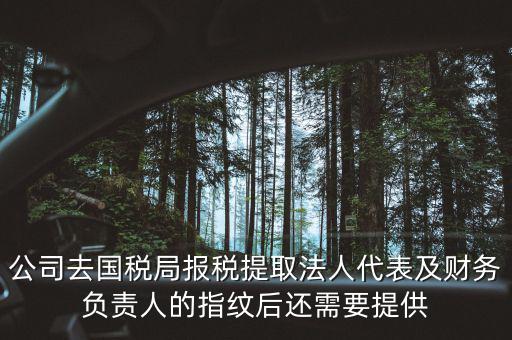 國(guó)稅錄指紋需要帶什么材料，公司去國(guó)稅局報(bào)稅采取法人代表及財(cái)務(wù)負(fù)責(zé)人指紋后還需要提供哪
