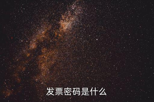 發(fā)票密碼是什么
