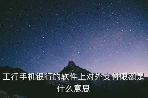 對(duì)外支付什么意思，工商銀行支出對(duì)外什么意思