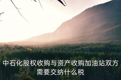 資產(chǎn)收購要交什么稅，中石化股權(quán)收購與資產(chǎn)收購加油站雙方需要交納什么稅