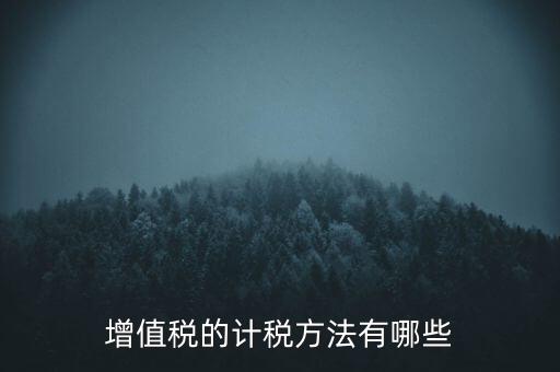 什么是計稅方式，增值稅的計稅方法有哪些