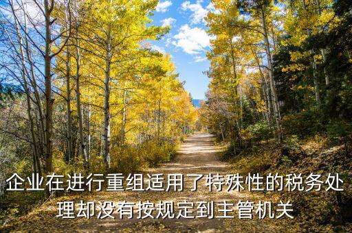 特殊重組什么時(shí)候備案，企業(yè)在進(jìn)行重組適用了特殊性的稅務(wù)處理卻沒(méi)有按規(guī)定到主管機(jī)關(guān)