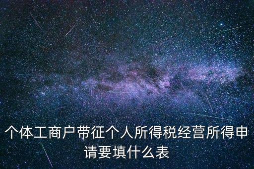 個體所得稅填什么表，個稅表怎么填
