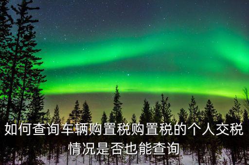 如何查詢車輛購置稅，查詢購置稅問題