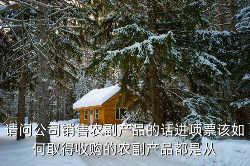 請問公司銷售農副產品的話進項票該如何取得收購的農副產品都是從