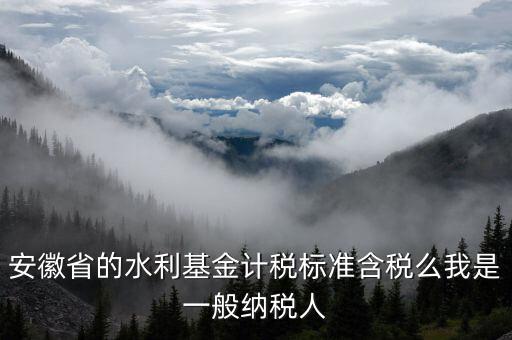 安徽省的水利基金如何報(bào)稅，安徽省的水利基金計(jì)稅標(biāo)準(zhǔn)含稅么我是一般納稅人