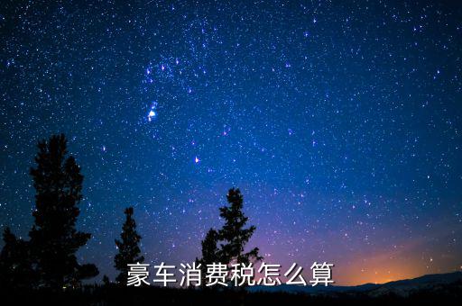 豪華車消費(fèi)稅如何計(jì)算，豪車消費(fèi)稅怎么算