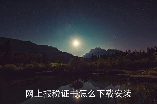 如何下載電子稅務(wù)印章，網(wǎng)上報(bào)稅證書怎么下載安裝