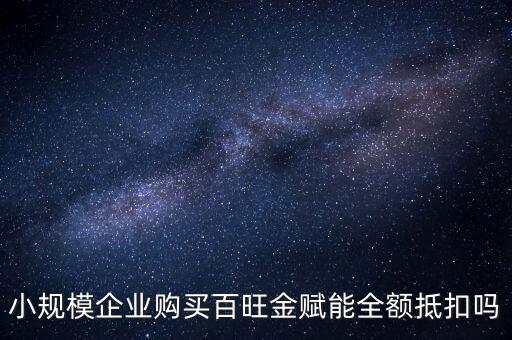 百旺年費(fèi)如何全額抵減，小規(guī)模企業(yè)購買百旺金賦能全額抵扣嗎