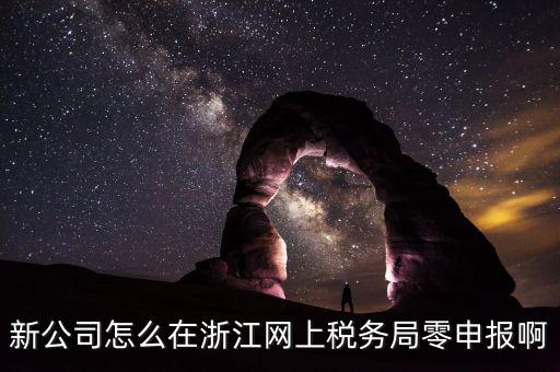 如何在浙江省稅務網(wǎng)上注冊，新公司怎么在浙江網(wǎng)上稅務局零申報啊