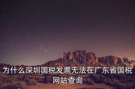 為什么深圳國稅發(fā)票無法在廣東省國稅網站查詢