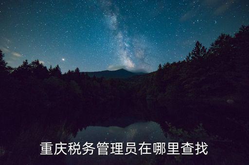 國(guó)稅網(wǎng)站如何查詢管理員，重慶稅務(wù)管理員在哪里查找