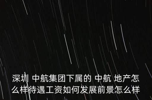 深圳 中航集團下屬的 中航 地產(chǎn)怎么樣待遇工資如何發(fā)展前景怎么樣