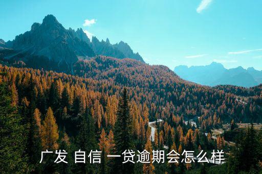  廣發(fā) 自信 一貸逾期會(huì)怎么樣