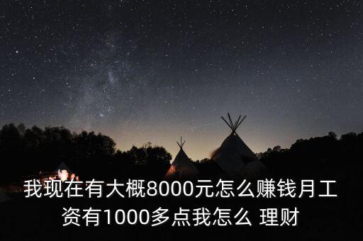 我現(xiàn)在有大概8000元怎么賺錢(qián)月工資有1000多點(diǎn)我怎么 理財(cái)