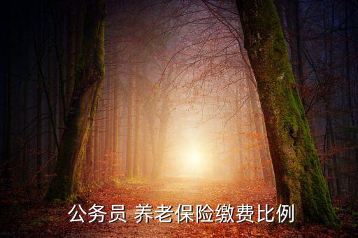  公務(wù)員 養(yǎng)老保險繳費(fèi)比例