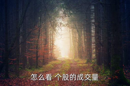 怎么看 個股的成交量