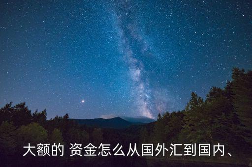  大額的 資金怎么從國外匯到國內(nèi)、