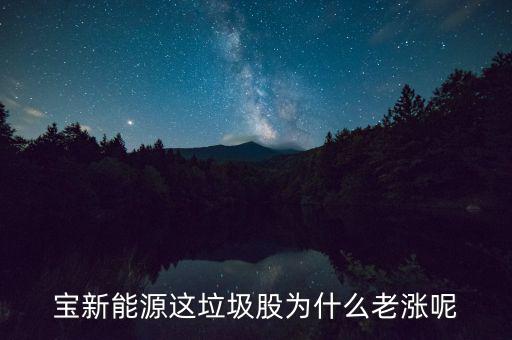 垃圾股為什么漲，寶新能源這垃圾股為什么老漲呢
