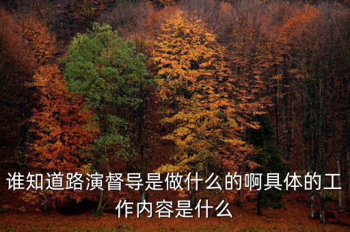 上證路演中心干什么的，誰知道路演督導是做什么的啊具體的工作內容是什么