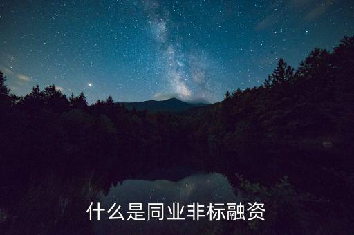 什么是非標(biāo)融資，什么叫非標(biāo)融資