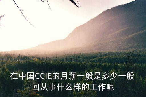 中航三鑫工資什么樣，在中國(guó)CCIE的月薪一般是多少一般回從事什么樣的工作呢