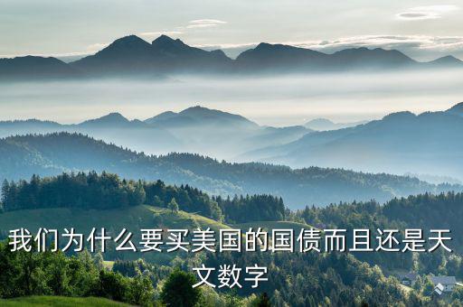我們?yōu)槭裁匆I(mǎi)美國(guó)的國(guó)債而且還是天文數(shù)字