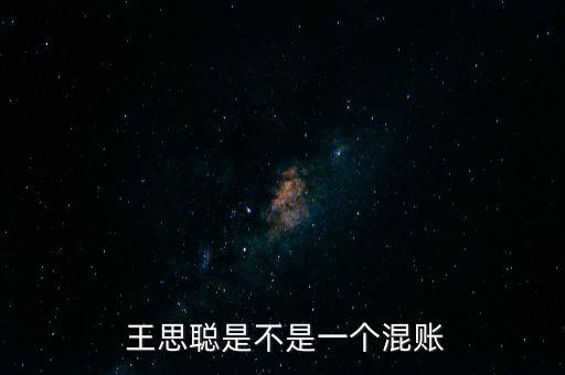  王思聰是不是一個(gè)混賬