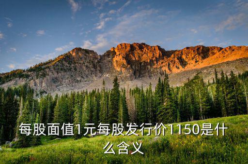 每股面值1元是什么，每股面值1元每股發(fā)行價1150是什么含義