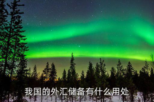 國家外匯儲備是干什么用的，國家外匯儲備的用途有哪些