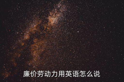 廉價勞動力是什么意思，post horse是什么意思