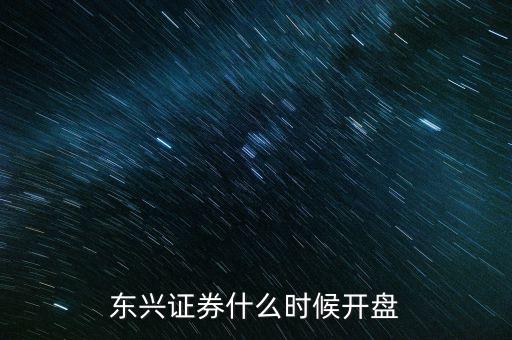 東興證券什么時候開盤，東興證券什么時候開盤