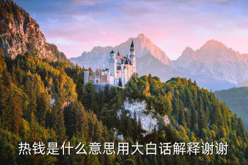熱錢是什么意思用大白話解釋謝謝