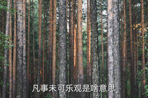 未開板是什么意思，凡事未可樂觀是啥意思
