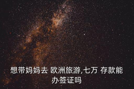 想帶媽媽去 歐洲旅游,七萬(wàn) 存款能辦簽證嗎