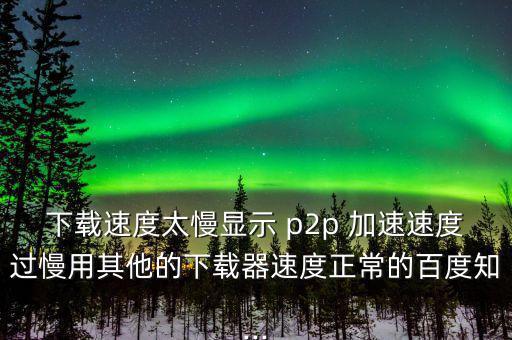 p2p怎么加速,學?；蛲瑢W用p2p終結(jié)者來網(wǎng)速應該是這樣的