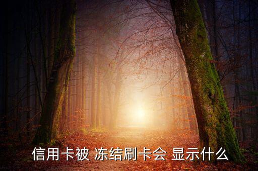 信用卡凍結怎么顯示,信用卡被凍結可以聯(lián)系發(fā)卡行查詢狀態(tài)
