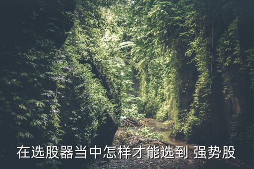 在選股器當(dāng)中怎樣才能選到 強勢股
