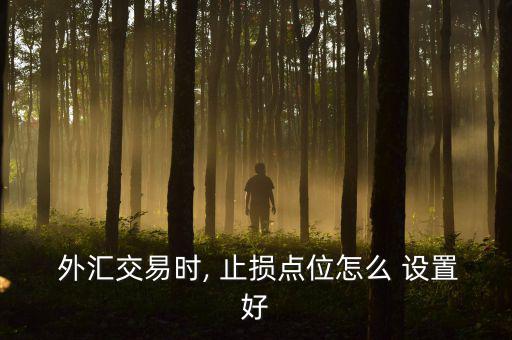  外匯交易時, 止損點位怎么 設置好