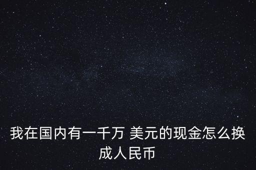 我在國(guó)內(nèi)有一千萬(wàn) 美元的現(xiàn)金怎么換成人民幣