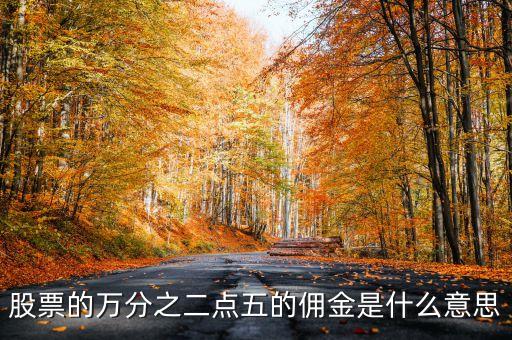 萬二點五傭金什么意思，買股票萬二點五的傭金概念是咋樣的
