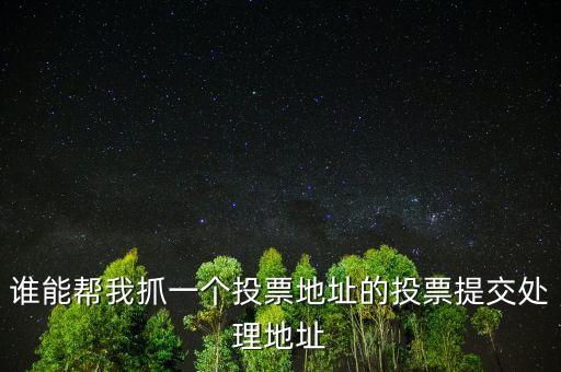 投票提交處理地址是什么，提交投票的問題怎么處理