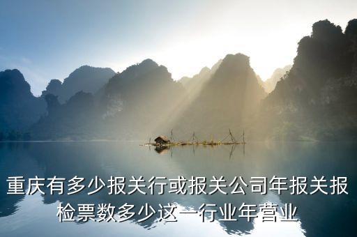 重慶中外運(yùn)老總叫什么，重慶有多少報(bào)關(guān)行或報(bào)關(guān)公司年報(bào)關(guān)報(bào)檢票數(shù)多少這一行業(yè)年?duì)I業(yè)
