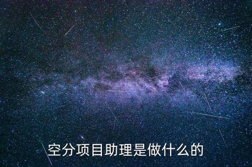 什么是空分項目，什么是空分