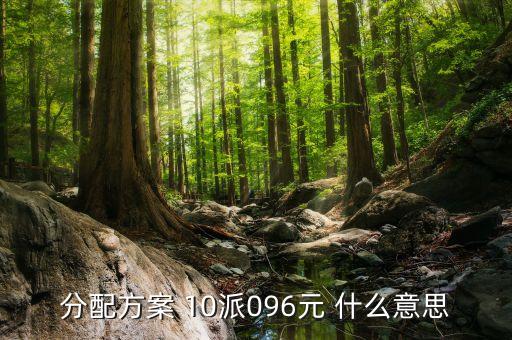 南方軸承分配方案是什么，分配方案 10派096元 什么意思