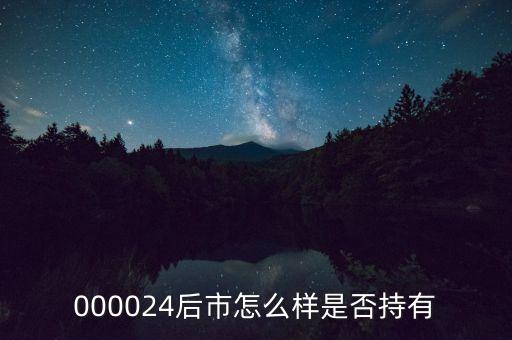 000024是什么行業(yè)，000024后市怎么樣是否持有