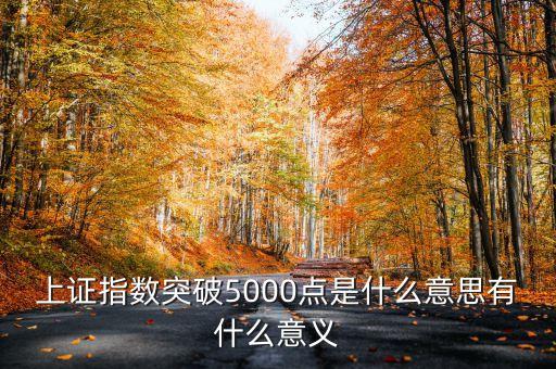 上證指數5000點是什么意思，上證指數突破5000點是什么意思有什么意義