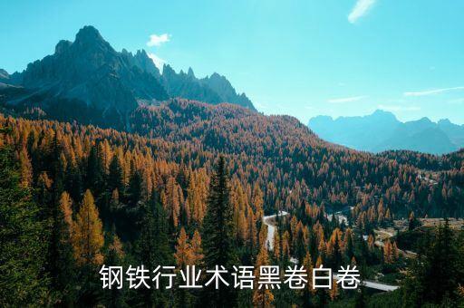 鋼鐵行業(yè)術語黑卷白卷